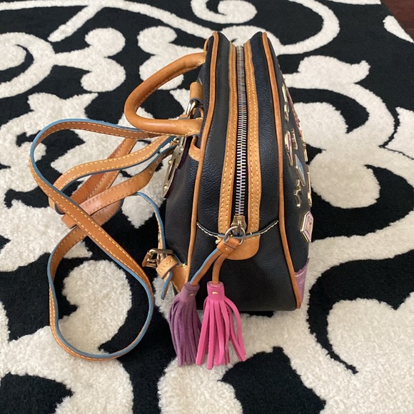 Dooney & Bourke Y2K Limited Edition Lindsay Lohan Black Bowler Bag Backpack - Picture 2 of 14